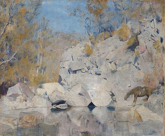 Tom roberts In a corner on the Macintyre oil painting picture
